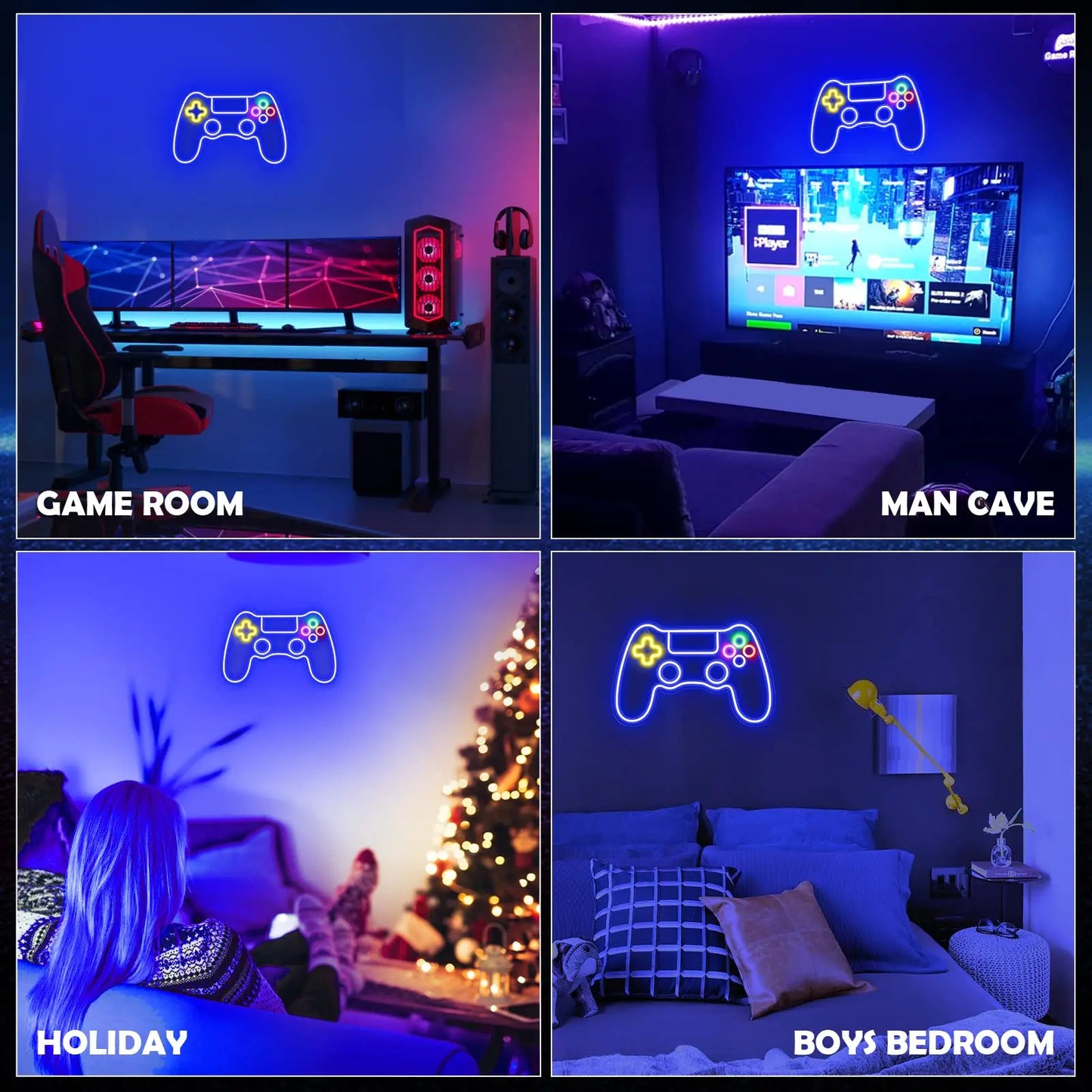 Gamer Controller Neon Sign Game Neon Light USB Power for Gamer Room Decor Teen Boy Room Decor Wall Decor Gifts